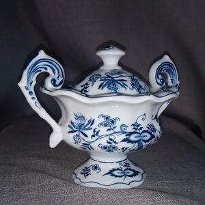 Blue and White Porcelain Sugar Bowl